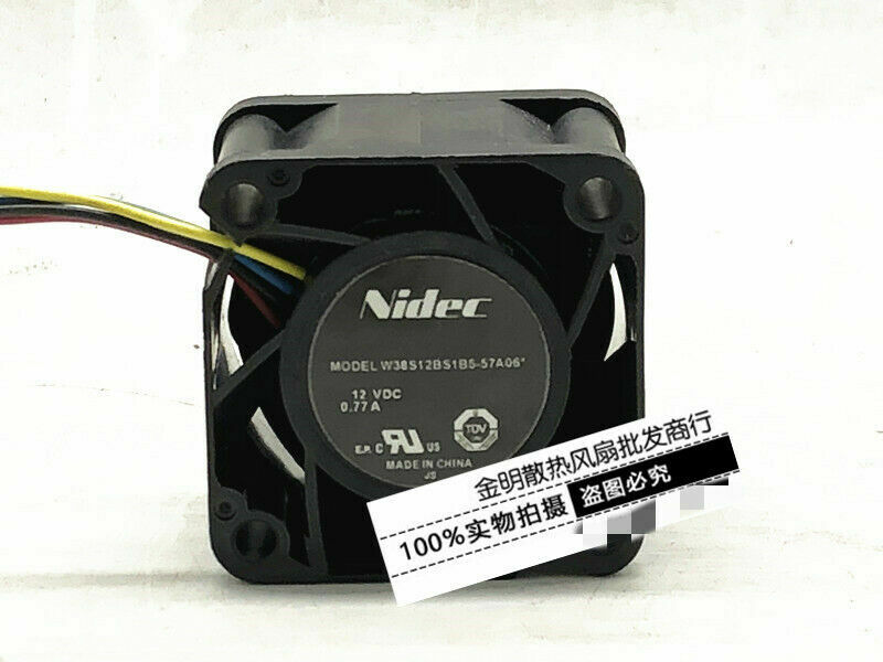 1pcs NIDEC 3828 3.8CM W38S12BS1B5-57A06 12V 0.77A Violent cooling fan