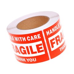 Fragile 3″x5″ Handle with Care Thank You Labels Stickers 500 Labels Per Roll USA