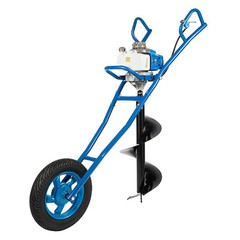 63CC 2-Stroke Gas Powered Post Hole Digger Earth Auger Borer Ground Drill 12″Bit