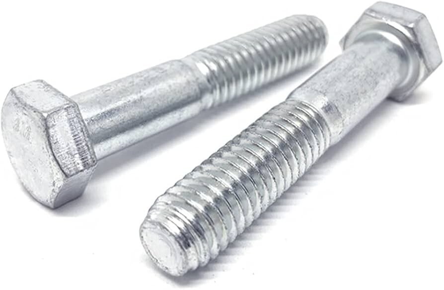 M10-1.5 X 45MM DIN 931 Coarse Hex Cap Screw 8.8 Zinc Plated 500 Pieces
