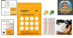 6-Pack 50g Rechargeable Silica Gel Bags with Color Change Indicator for Safety