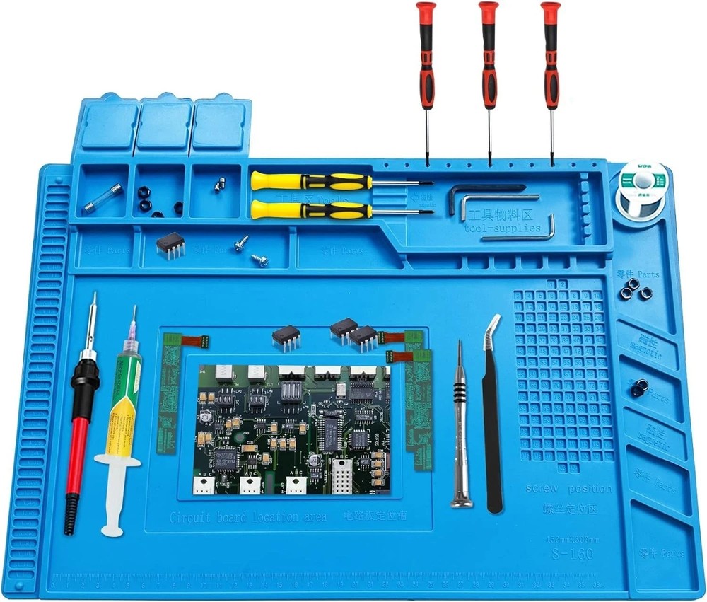 Anti-Static Heat Insulation Silicone Soldering Repair Mat Phone PC Work Desk Pad