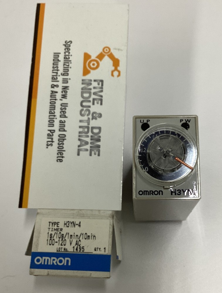 Omron H3YN-4 NEW 1s/10s/1min/10min 100-120VAC, 14 Pin Timer Relay