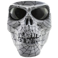 Global Vision Skull Mask Motorcycle Full Face Riding Goggles w/ Smoke Lenses