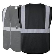 JKSafety Safety Vest for Men Women Hi Vis Construction Medium, Black