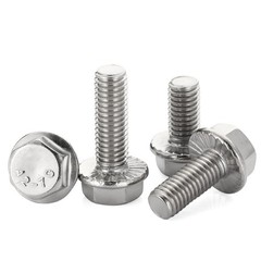 1/4-20 x 3/4″ Flanged Hex Head Bolts Flange Hexagon Screws, Stainless Steel A…