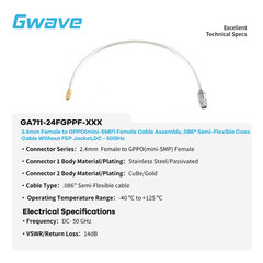 2.4mm Female to GPPO Female .086″ Semi-flexible Coax Cable, DC-50GHz