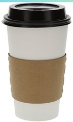 10 Packs of 100 Disposables Kraft Paper Hot Coffee Cup Sleeves, Case of 1000