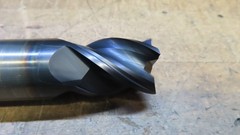 Hanita 4VP5S carbide 4fl endmill 1-1/8″ LOC REGROUND to 25mm and recoated