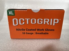 Octogrip Nitrile Coated Work Gloves Extra Large 18 Gauge Breathable 6 Pairs