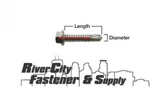 1/4 x 3/4 Hex Washer Head Self Drilling Tek Screws IHW 410 Stainless 14-14×3/4
