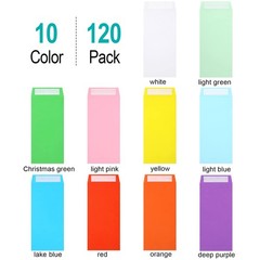 Colorful Cash Envelopes 120 Pack 3.5 X 6.5 Inch â€“ Money Envelopes for Cash,…