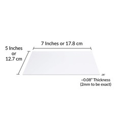Acrylic Sheet Clear Cast Plexiglass 5 X 7 0.08 Thick 2mm Pack Of 5 Transpar