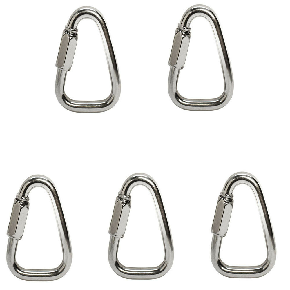 5 Pc 1/4” Marine Stainless Steel 316 Triangle Quick Link Shackle Rig Boating