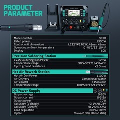 YIHUA 983D Digital Soldering & Hot Air Rework Station Blower BGA Desoldering Kit
