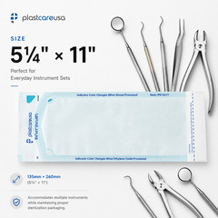 5.25″ x 10″ Self-Sealing Sterilization Pouches for Autoclave (1 Box of 200)