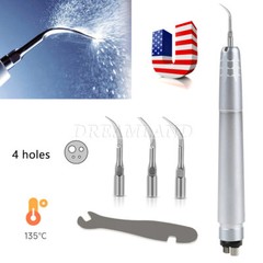 Dental Ultrasonic Air Scaler Handpiece Midwest 4-Holes w/ 3 Tips (G1+G2+G4)