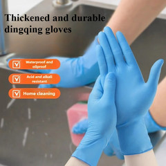 10/20/50/100PCS Blue Nitrile Gloves Disposable Waterproof Blue Gloves Kitchen Di