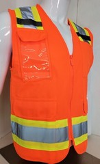 FX HIGH VISIBILITY Surveyor Two Tone Safety Vest Solid front & Mesh back