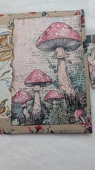 Handmade Grungy Mushroom Forest Junk Journal Book/Covers Only No Signatures DIY