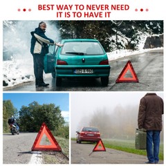 Emergency Warning Triangle DOT Approved Reflective Safety Roadside Kit for Car