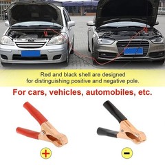 2PCS Car Alligator Clips Crocodile Clip Battery Test Clamps 150A Red Black