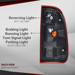 Left Tail Light Assembly Red Lens w/o Bulbs Ford F250/350/450/550 SD 08-16