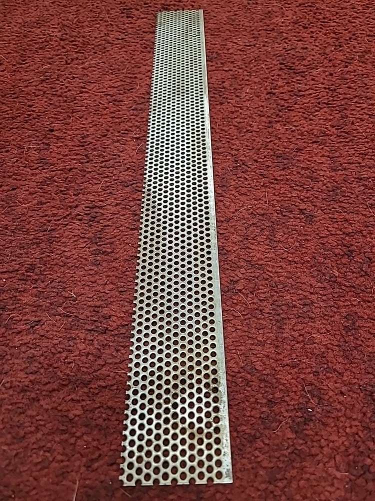 .060 Thick Perforated Steel 2″ Wide 18″ Long 1/8″ Hole