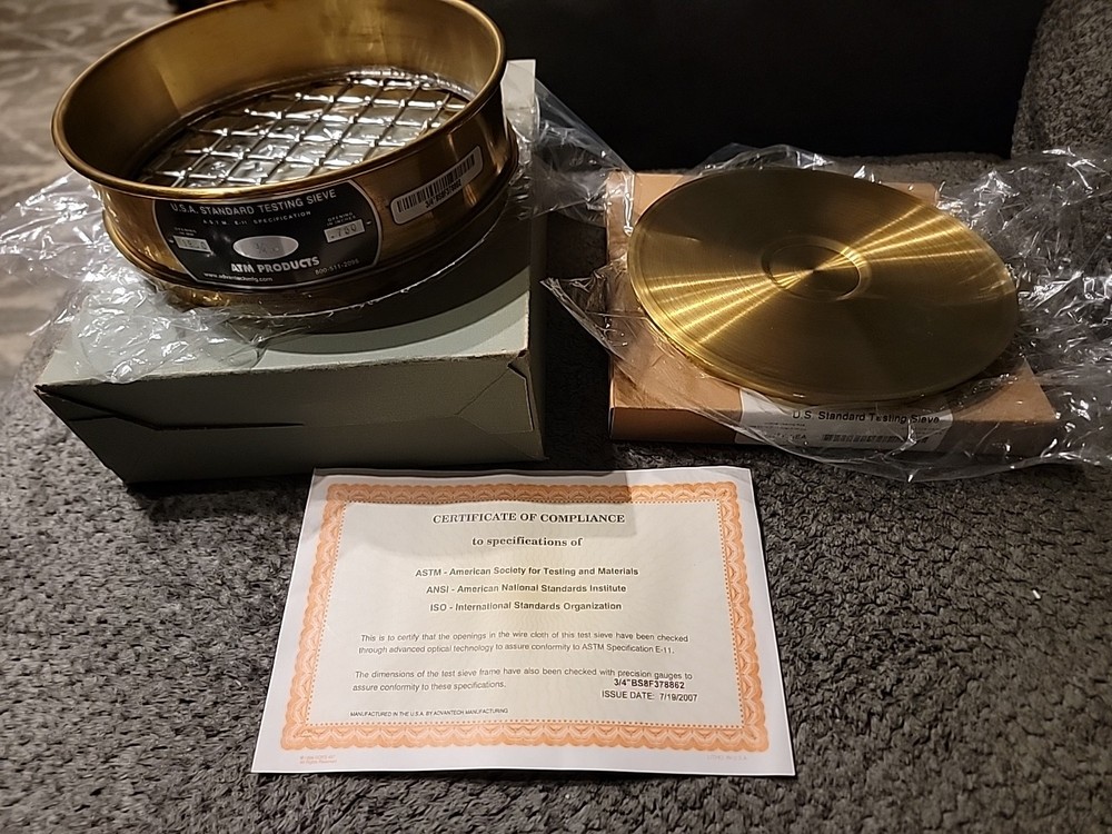 ATM PRODUCTS 8″ Diameter USA Standard Testing Sieve Ins 3/4 Aperture 19.00 mm