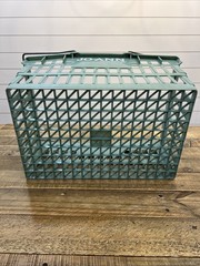 Joann Fabrics And Crafts Store Shopping Basket Mint Green Hand Carry 1990’s
