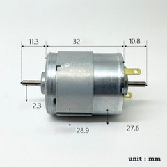 2Pcs RS-365PH 365SH DC 6V-24V 12V 4000RPM Dual Shaft Round Electric Motor HOT