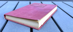 Vintage junk journal diary memo book Daily Calendar 1935 pink faux lizard unused