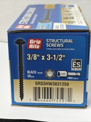 Grip Rite® 3/8″ x 3-1/2″ Dual-Drive Structural Wood Screw – 50 Count