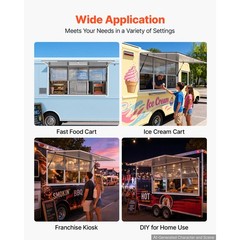 Uimoso 74×40 in Aluminum Alloy Service Window for Food Truck Concessions