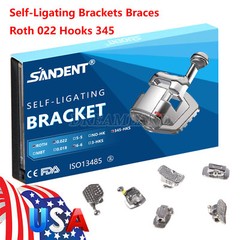 Dental orthodontic Self-ligating bracket Braces MINI ROTH.022 Hook 345