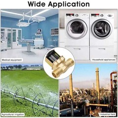 12V DC Electric Solenoid Valve 1/2 Inch Brass Normally Closed For Water 0.8Mpa