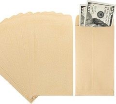 100 Pack Kraft Self Sealing Cash Envelopes for Budgeting and Storage 3.5×6.5 …