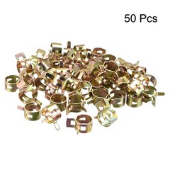 50pcs 10mm 3/8inch Silicone Vacuum Hose Pipe Clamp Low Pressure Air Clip Clamp