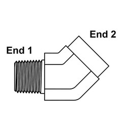 1/2″ NPT Male x 1/2″ NPT Female 45 Degree Elbow 5503-08-08 Adapter 9-5503-8-8