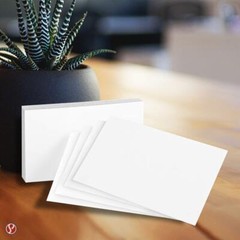 Blank White Index Flash Note Cards, 80lb Cover Stock, 5 x 7, 100 Per Pack