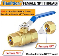 3/4 Inch Brass Ball Valve with Male to Female NPT Threaded Full Port & Long Hand