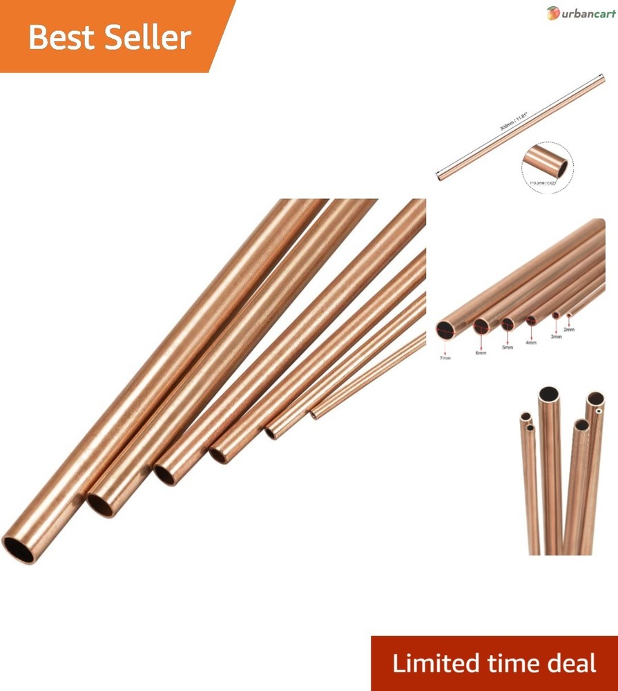 Versatile Copper Tube Set – 6-Pack, Multiple Sizes for DIY & Craft Projects
