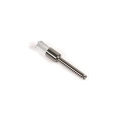 Dental White Nylon Polishing Flat Latch Polisher Prophy Brush Disposable 100 Pcs