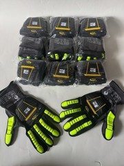 10 Pairs Ansell Ringers® Nitrile Half-Dipped Anti-Impact Gloves R-840 Size 7