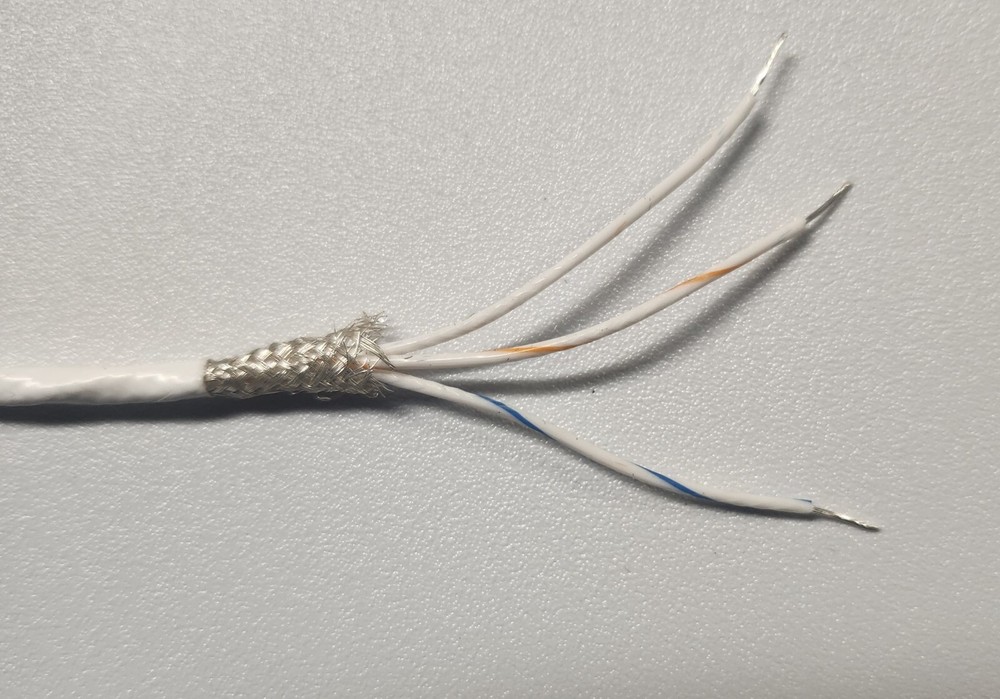 Wire Mil-Spec(PTFE) 24 AWG 3 Cond, Shielded Silver Plated Copper Stranded 25 ft