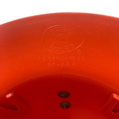 Vtg US Navy Officer E D Bullard Co Orange Hard Hat Adjustable USA
