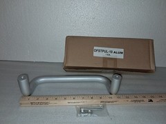 Offset Pull Door Handle Thru-Bolt Aluminum Silver 11″ Length