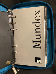 Teal Blue Mundex Zippered Faux Leather Planner Organizer Wallet Agenda by Mundi