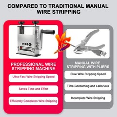 Manual Wire Stripping Machine 6 Channels 3-17mm Drill Powered Cable Stripper
