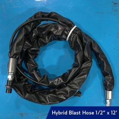 HOSE, BLAST W/ 3/4 IN QD PLUG, 1/2 IN X 12 FT, ELECTRIC, HYBRID, AERO2 SERIES